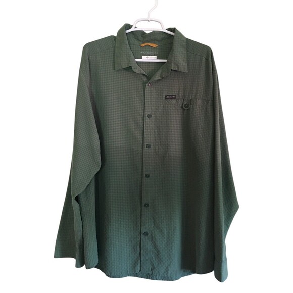 Columbia Other - Columbia Shirt Men's Size Large Green Plaid Sun Protection Button Long Sleeve